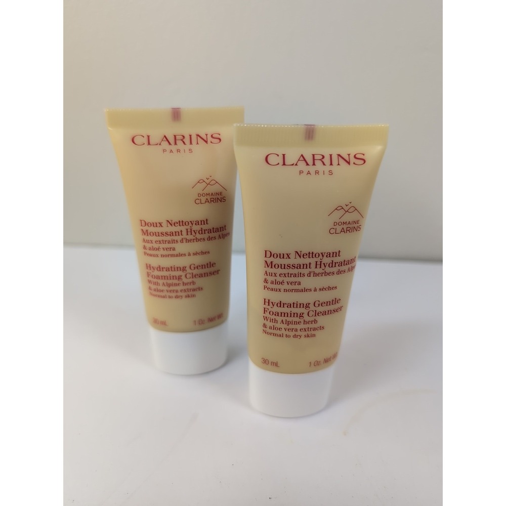 2 Pack CLARINS PARIS - Hydrating Gentle Foaming Cleanser - 30 ml / 1 oz. - NEW‎